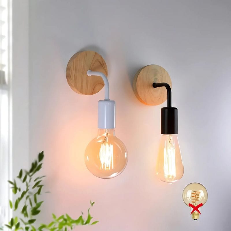 Applique Murale Bois et Blanc