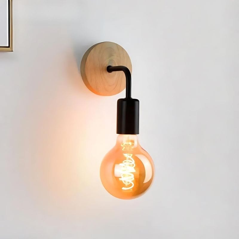 Applique Murale Bois et Blanc