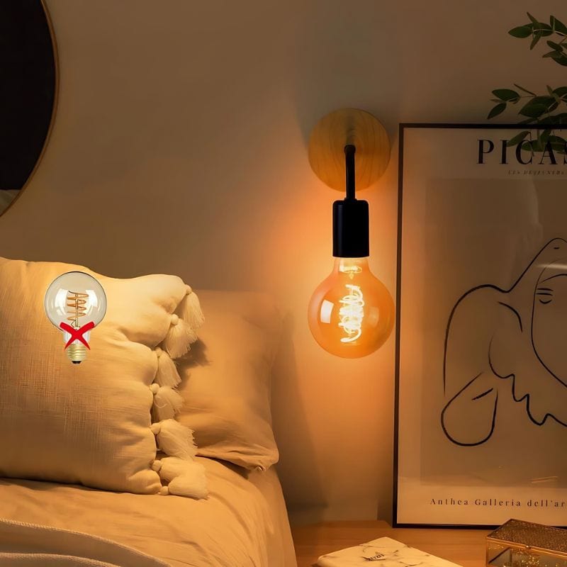 Applique Murale Bois et Blanc