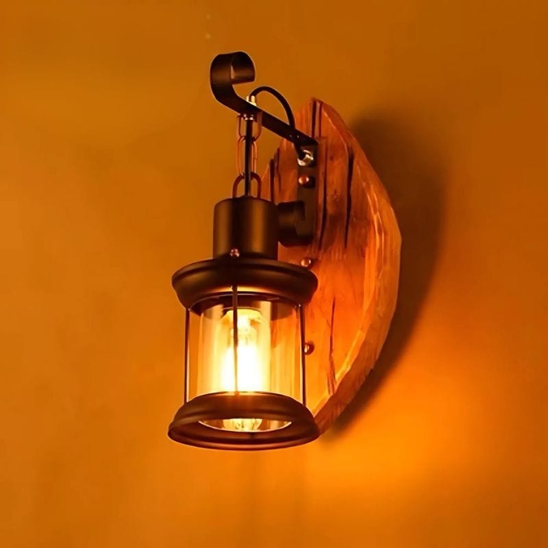 Applique Murale Bois Industrielle – Illuminez Votre Intérieur avec Style Unique