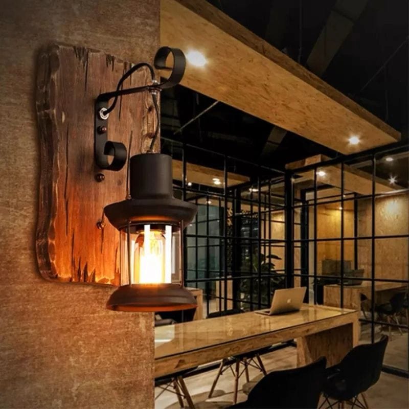 Applique Murale Bois Industrielle – Illuminez Votre Intérieur avec Style Unique