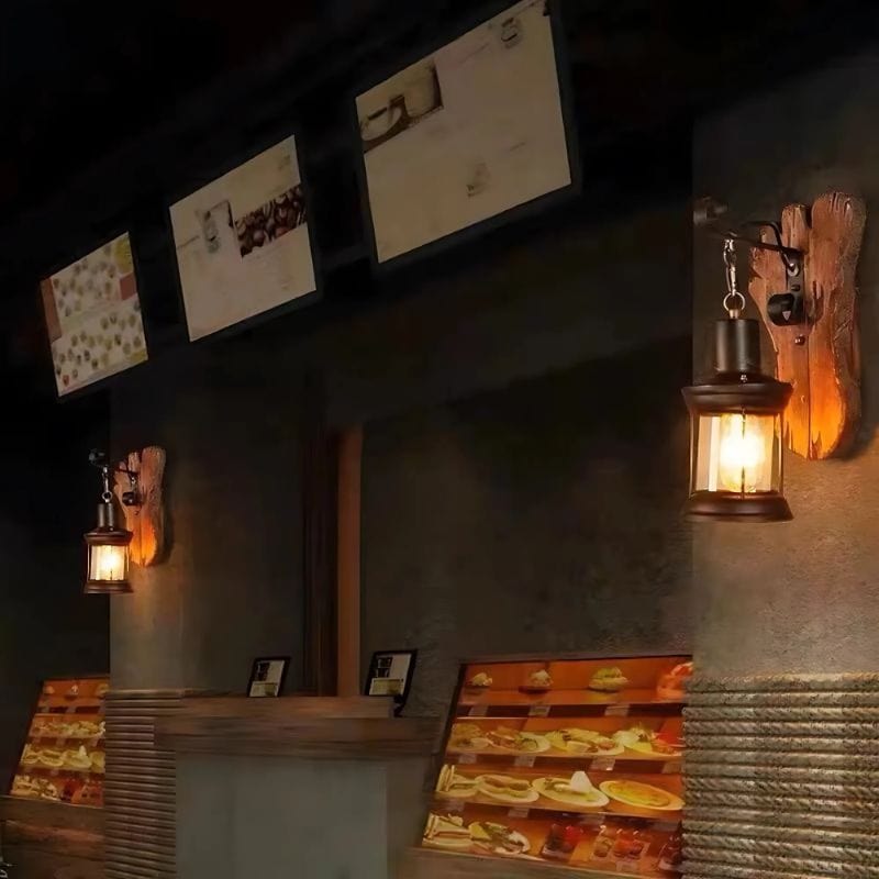 Applique Murale Bois Industrielle – Illuminez Votre Intérieur avec Style Unique