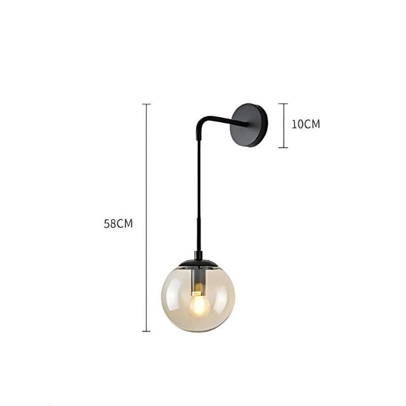 Applique Murale Boule en Verre – Illuminez Votre Intérieur avec Élégance