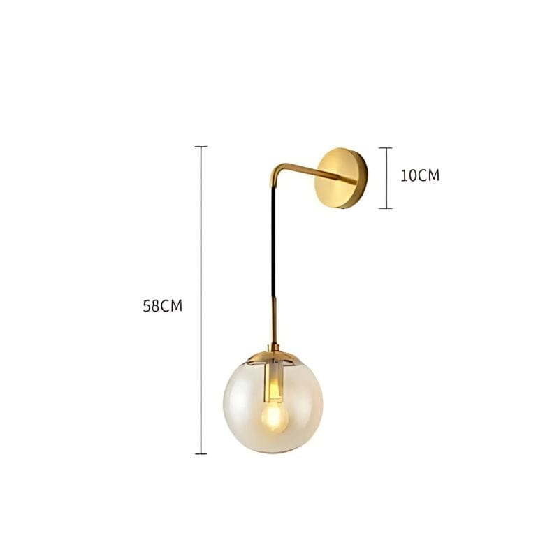 Applique Murale Boule en Verre – Illuminez Votre Intérieur avec Élégance