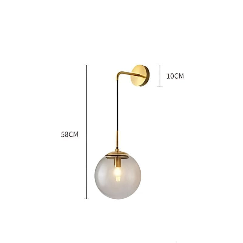 Applique Murale Boule en Verre – Illuminez Votre Intérieur avec Élégance