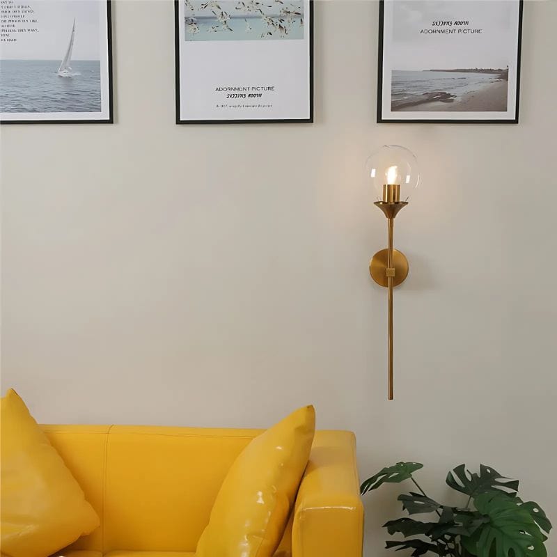 Applique Murale en Verre Transparent – Illuminez Votre Intérieur avec Élégance