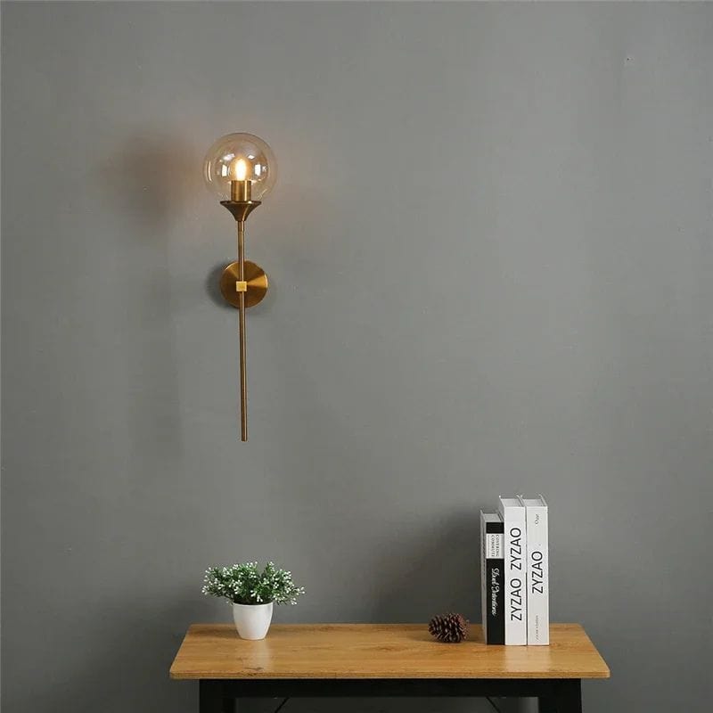 Applique Murale en Verre Transparent – Illuminez Votre Intérieur avec Élégance