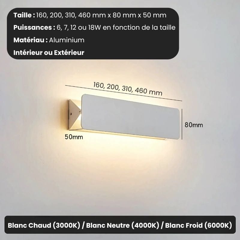 Applique Murale LED Orientable – Illuminez avec Style et Flexibilité
