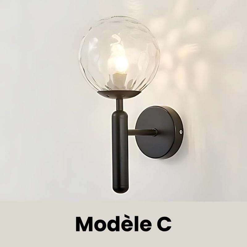 Applique Murale Verre et Métal – Illuminez Votre Intérieur avec Style
